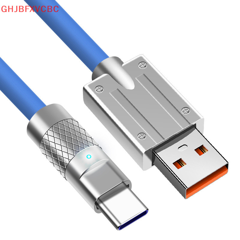 Zhechuiaaa.th USB C Auto Cable 120W Type C Charger สายชาร์จ USB Fast Charge Fast Charging Type C สายชาร์จสําหรับโทรศัพท์มือถือรถ ssnckn n n n n neck