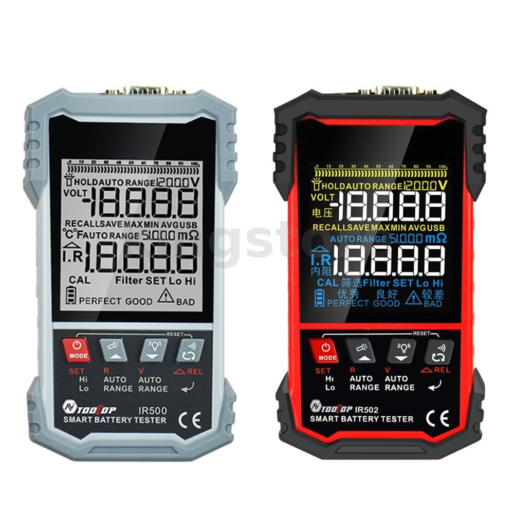 Tooltop IR502/IR500 ±120V 500Ωแบตเตอรี ่ เครื ่ องทดสอบความต ้ านทานภายใน 4 สาย Kelvin ทดสอบตะกั ่ ว