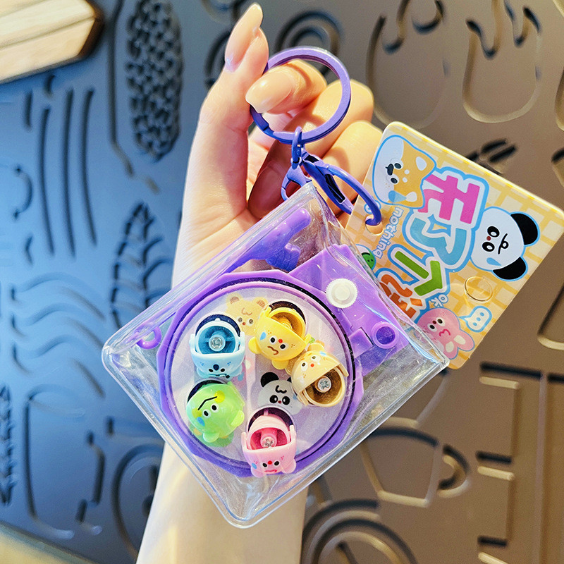 Original Wordless Family สนุกหมุนตกปลา Reel พวงกุญแจ/การ ์ ตูนน ่ ารักของเล ่ นน ้ อยกระเป ๋ านักเรียนจี ้ - รูปที่ 7