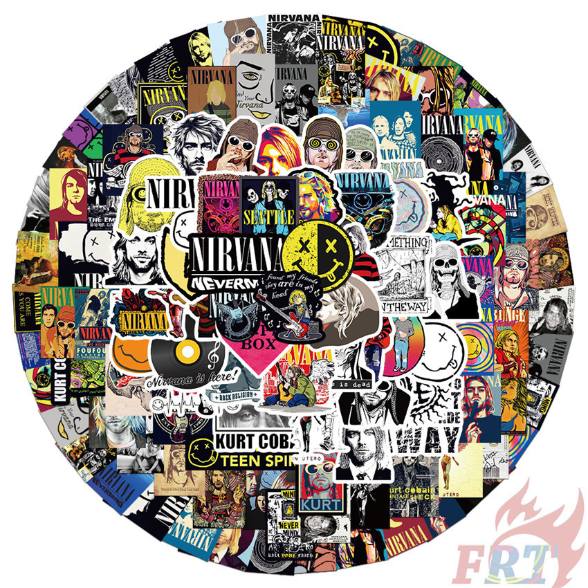 100ชิ้น/เซ็ต ❉ วงร็อค . สติ๊กเกอร์ NIRVANA Series 02 ❉ สติ๊กเกอร์แฟชั่น DIY กันน้ํา Doodle