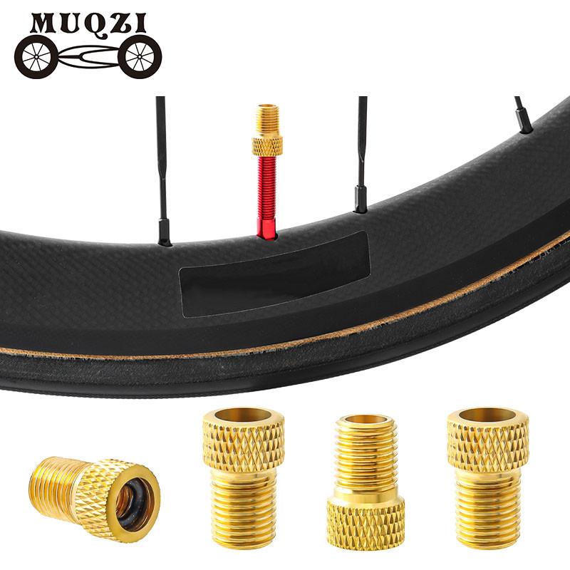 Muqzi 2 ชิ้น Presta วาล์ว Adaptor แปลง Presta เป็น Schrader สําหรับจักรยานเสือภูเขา