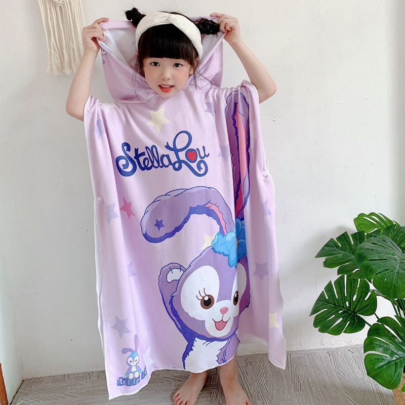 แอลเจ ใหม่เสื้อคลุมอาบน้ําเด็กผมตรง ผ้าขนหนูแห้งเร็ว ซับน้ําดี กันลม สําหรับชายหญิง อาบน้ํา ว่ายน้ํา