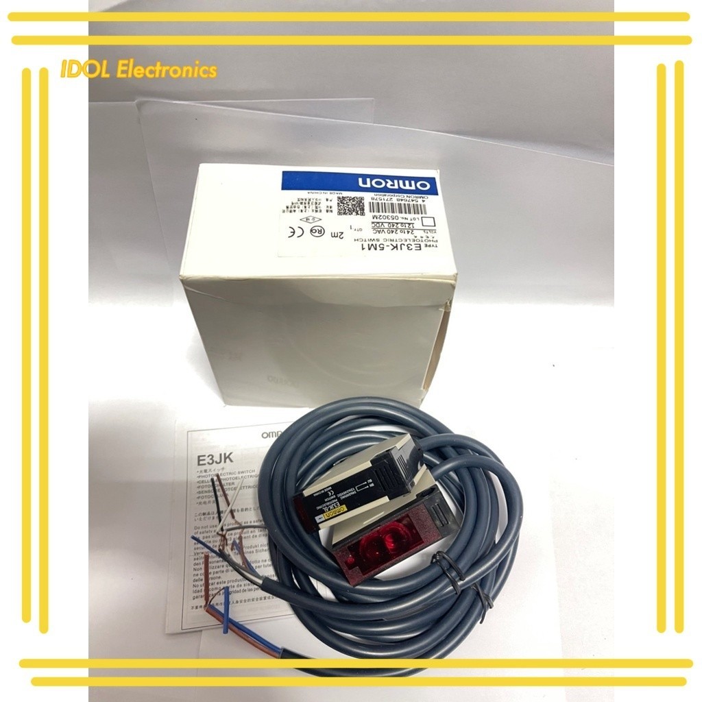ราคาถูก! Photo Sensor # E3JK-5M1-N (2M) OM r o n จากไทย ทักจ้า