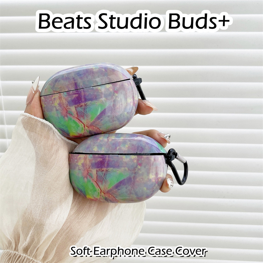 สําหรับ Beats Studio Buds+ Case ลายหินอ่อนสี TPU Soft Silicone Headphone Case