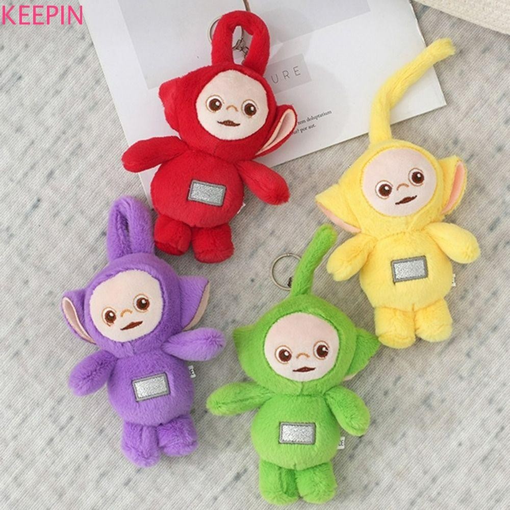 Keepin Teletubbies พวงกุญแจการ์ตูนออกแบบสร้างสรรค์กระเป๋าเป้สะพายหลัง Charms Key Buckle ของขวัญคริสต์มาสกุญแจรถแหวนเครื่องประดับตุ๊กตาสัตว์ของเล่น