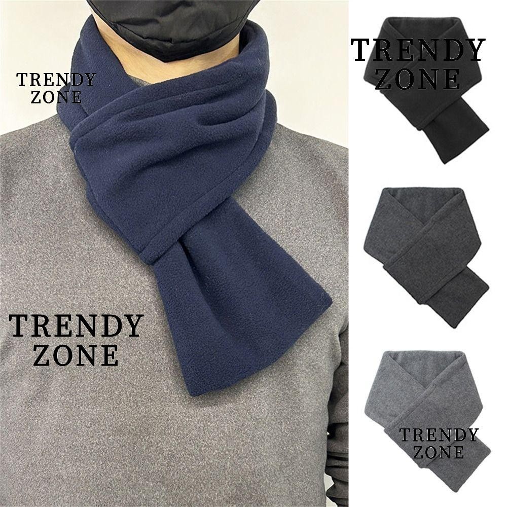 Trendyzone คออุ่น, ฤดูหนาว Warm Cold-proof Polar ขนแกะผ้าพันคอ, แฟชั่นกํามะหยี่หนากันลมผ้าฝ้ายผ้าคลุมไหล่ผ้าพันคอผู้ชาย