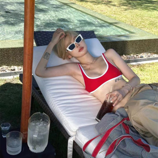 Gwenny S/M/L เกาหลีเซ็กซี่สีแดงบิกินี่ฟั่นวันหยุดท่องเที่ยวช…