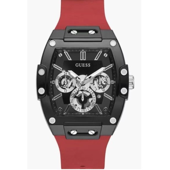 Guess Men's Multifunction Red Smooth Silicone Strap Watch GW0203G4 GW0203G5 GW0203G3 GW0203G1 GW0203