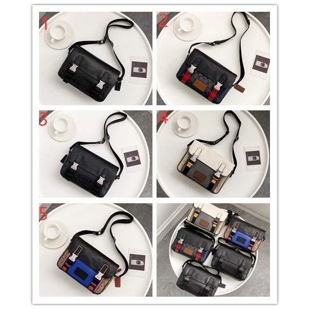 Track Crossbody Bag C3747 C2725 C2715 C4021 C4141 ผู้ชาย กระเป๋าสะพายข้าง COAC H กระเป๋า หนังแท้ พลิ