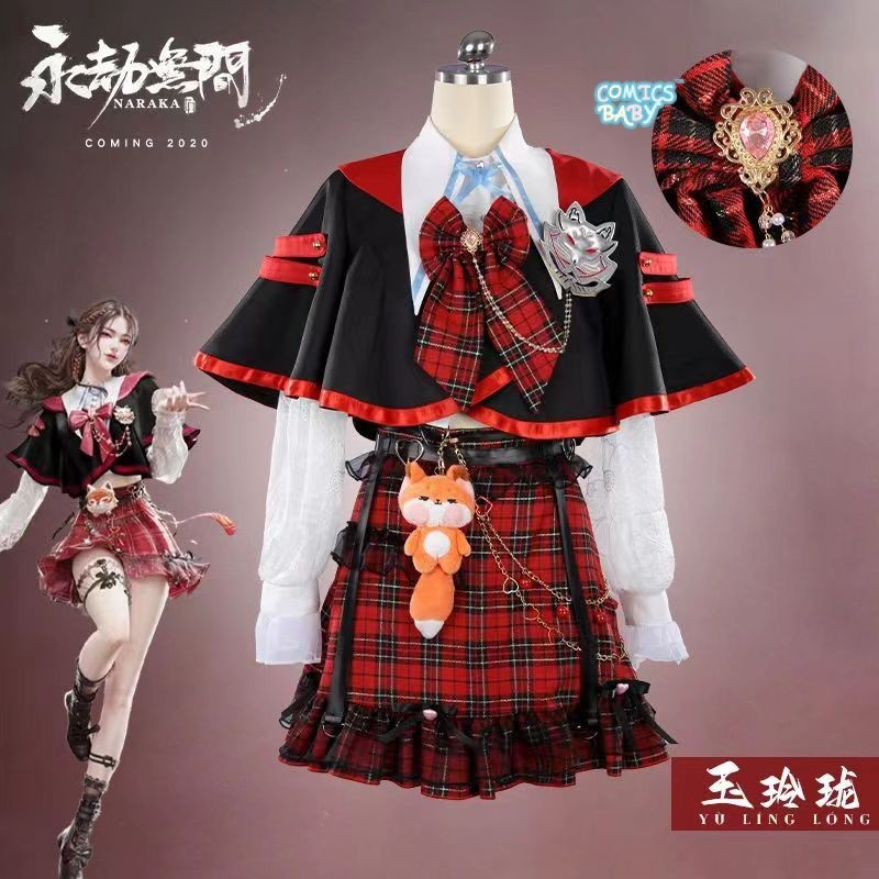 Naraka: Bladepoint Tessa cosplay Costume ชุดคอสเพลย์ ชุดอนิเมะ plus size girl dress for Women Wig ga