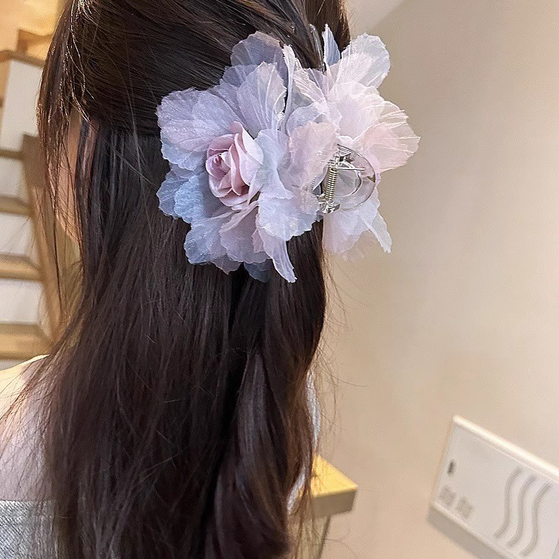 Super Immortal Flower Claw Clip กิ๊บติดผมผู้หญิงกลับหัวช้อนเครื่องประดับผม Headwear Shark Clip 2024 ใหม่เกรดสูง Headflower