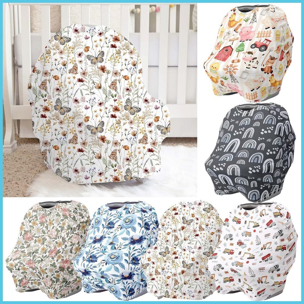 ผ ้ าคลุมเบาะรถยนต ์ Baby Breathable Nursing Cover Breathable Nursing Cover แบบพกพา Car Seat Cover ส