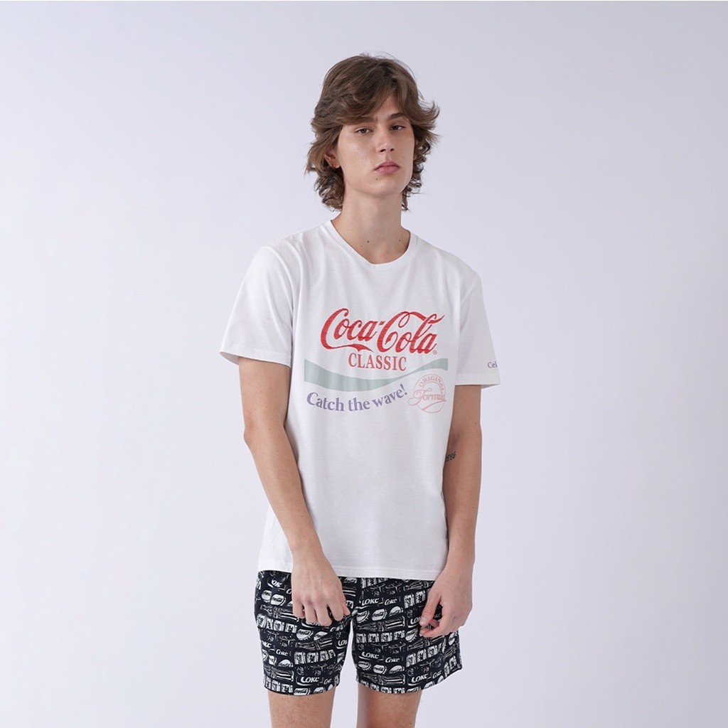 Putih [Ori] เสื้อเชิ้ตแขนสั้น Celcius x Coca-cola LIN000461ไวท์ซี