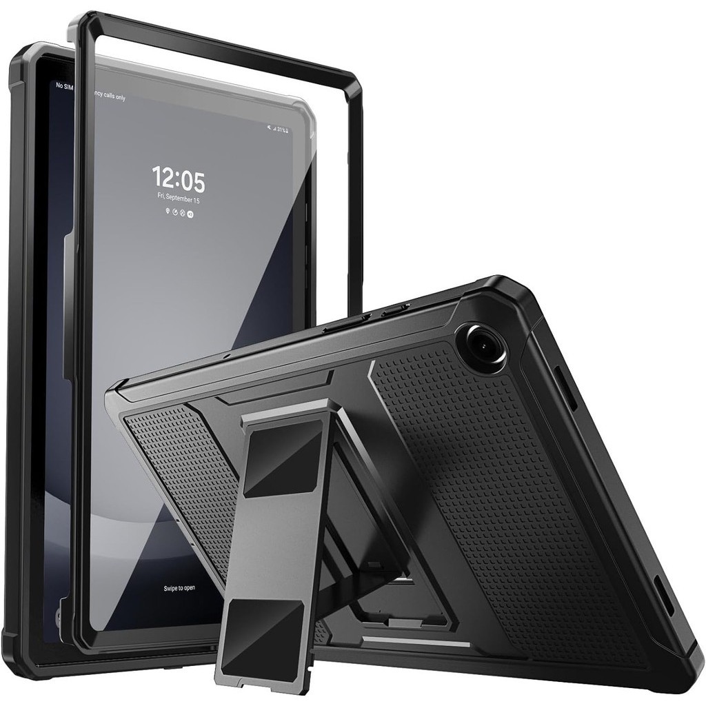 Moko สําหรับ Samsung Galaxy Tab A9 Plus 11- นิ้ว 2023 (SM-X210/X216/X218) PC เปลือกแข็งกันกระแทก Full Body ขาตั้งที่ทนทานฝาหลังความโปร่งใสสูงในตัวป้องกันหน้าจอ