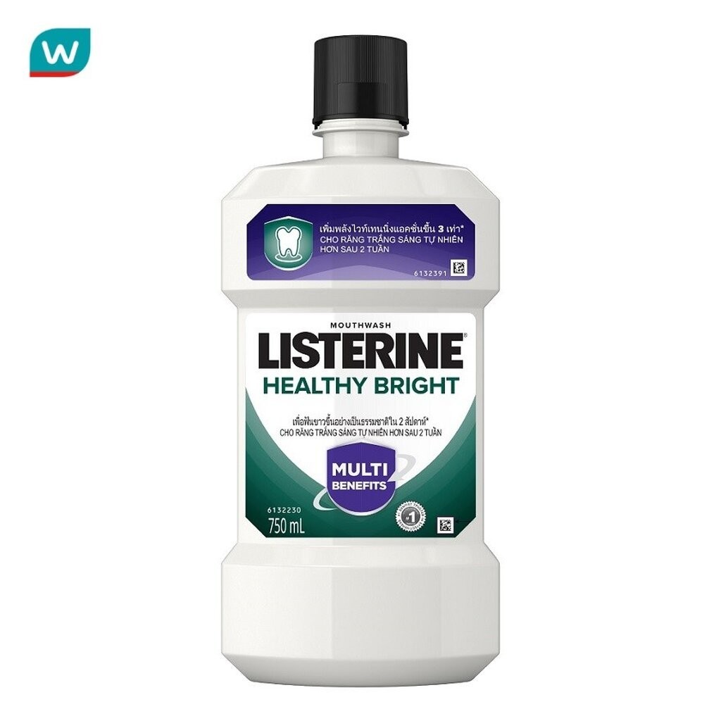 Listerine ลิสเตอรีน น้ำยาบ้วนปาก เฮลตี้ ไบรท์ 750 มล.