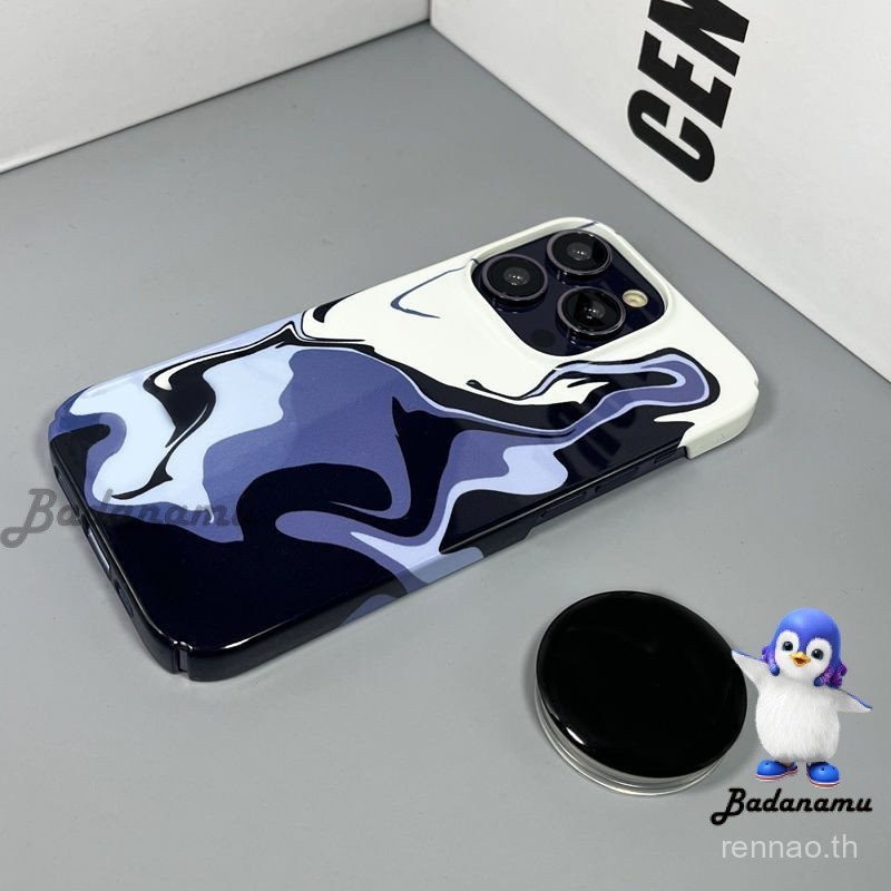 Graffiti สีดําสีฟ้า Visual Art เคสโทรศัพท์เหมาะสําหรับ iPhone 14PLUS 15 14 13 ProMax ซิลิโคนกันกระแทกกรณี XR XS XSMAX 13 12 11 Pro Max 7 8 PLUS X5A4