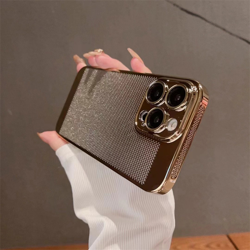 กล้องป้องกัน เคสโทรศัพท์เข้ากันได้สําหรับ ไอโฟน 15โปรแม็กซ์ 14 13 12 11 13โปรแม็กซ์ บวกฮาร์ดความร้อนอ่างล้างจานดูดซับแรงกระแทกรูปแบบรังผึ้งหรูหราเหมาะสําห