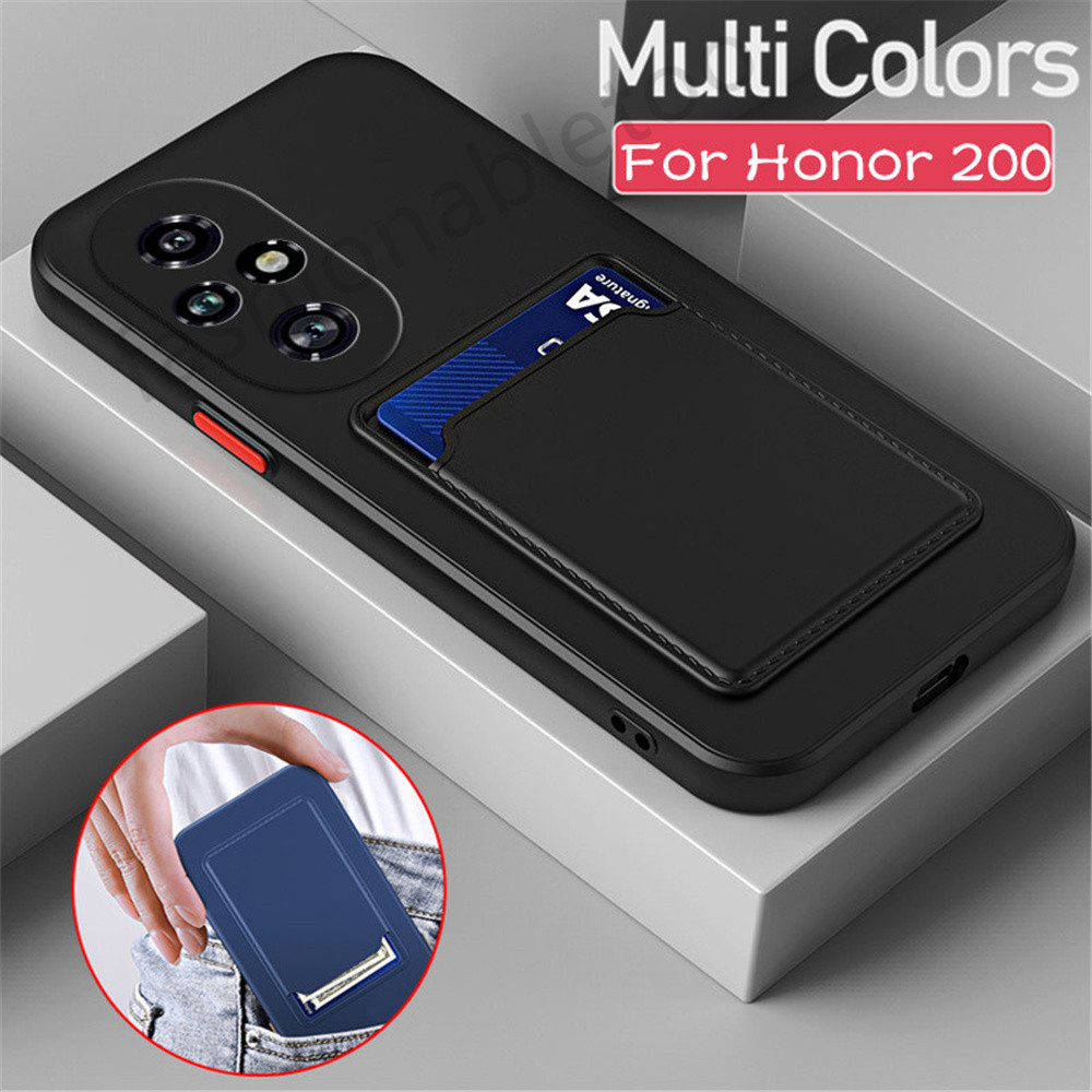 ปลอกสําหรับ Honor 200 pro Lite 200pro 200Lite Honor200 pro Honor200pro Honor200Lite Square TPU เคสโทรศัพท์คู่ซิลิโคนอ่อนนุ่มช่องเสียบการ์ดกล้องเลนส์ป้องกันกันกระแทกปกหลัง