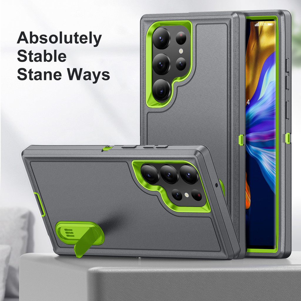 SAMSUNG สําหรับSamsung Galaxy S23 S25 FE S24 Ultra S22 Plus Ultra A54 A15 A14 A16 A36 A56 5GเกราะFull Body 3 ใน 1 360 กันกระแทกAnti-Scratch Kickstandฝาครอบ - รูปที่ 5