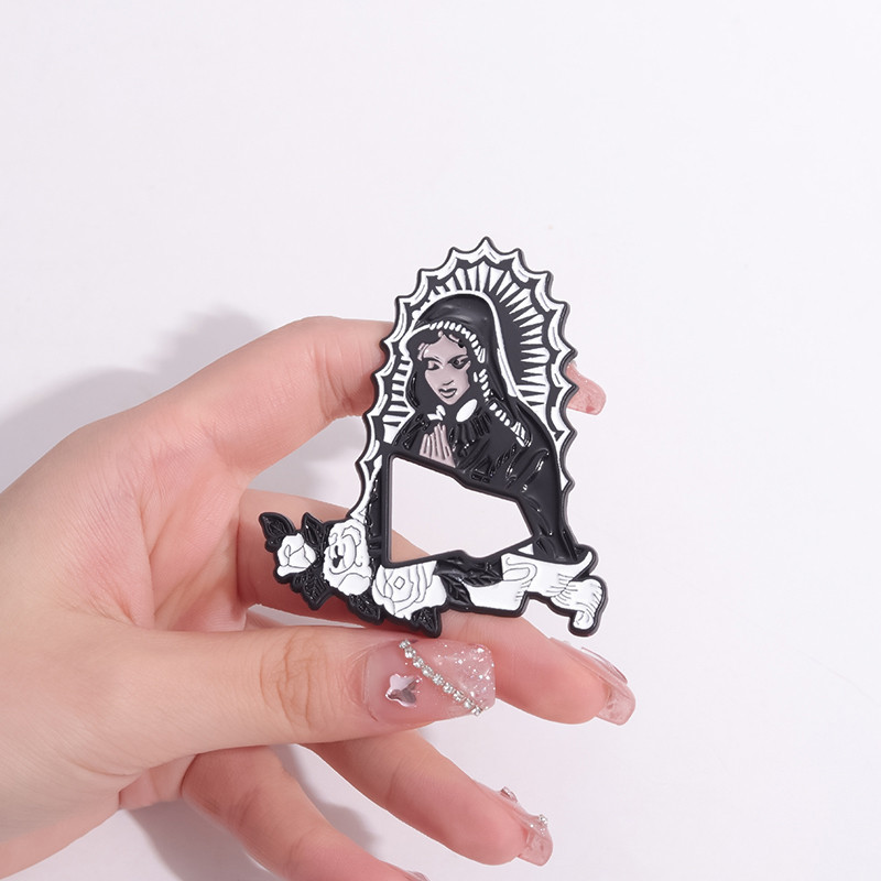 Virgin Mary หมวก Pin หมวกคลิปเข ็ มกลัดป ้ ายโลหะ Pins กระเป ๋ าเป ้ สะพายหลังหมวกอุปกรณ ์ เสริมของขวัญ - รูปที่ 3