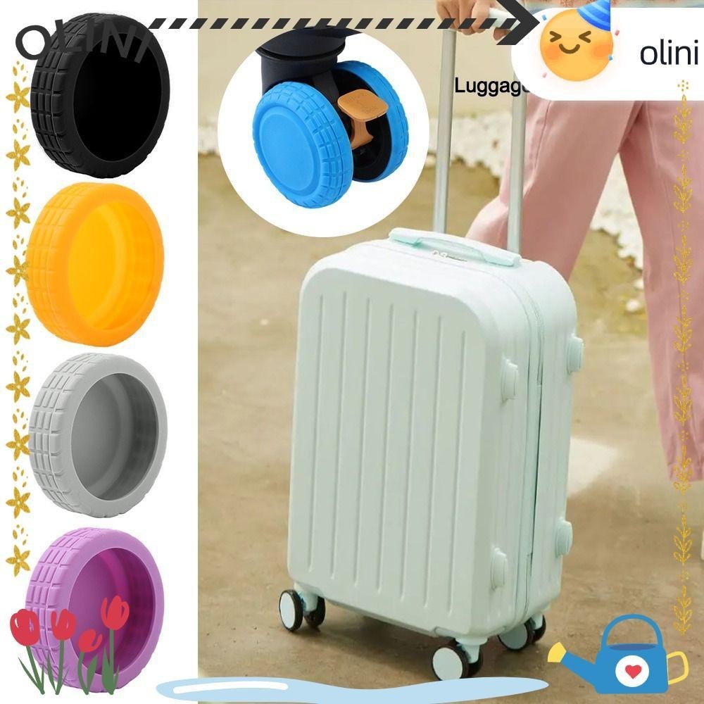 ฝาครอบล้อกระเป๋าเดินทาง ฝาครอบป้องกันเสียงเงียบ อะไหล่กระเป๋าเดินทาง [Olini]