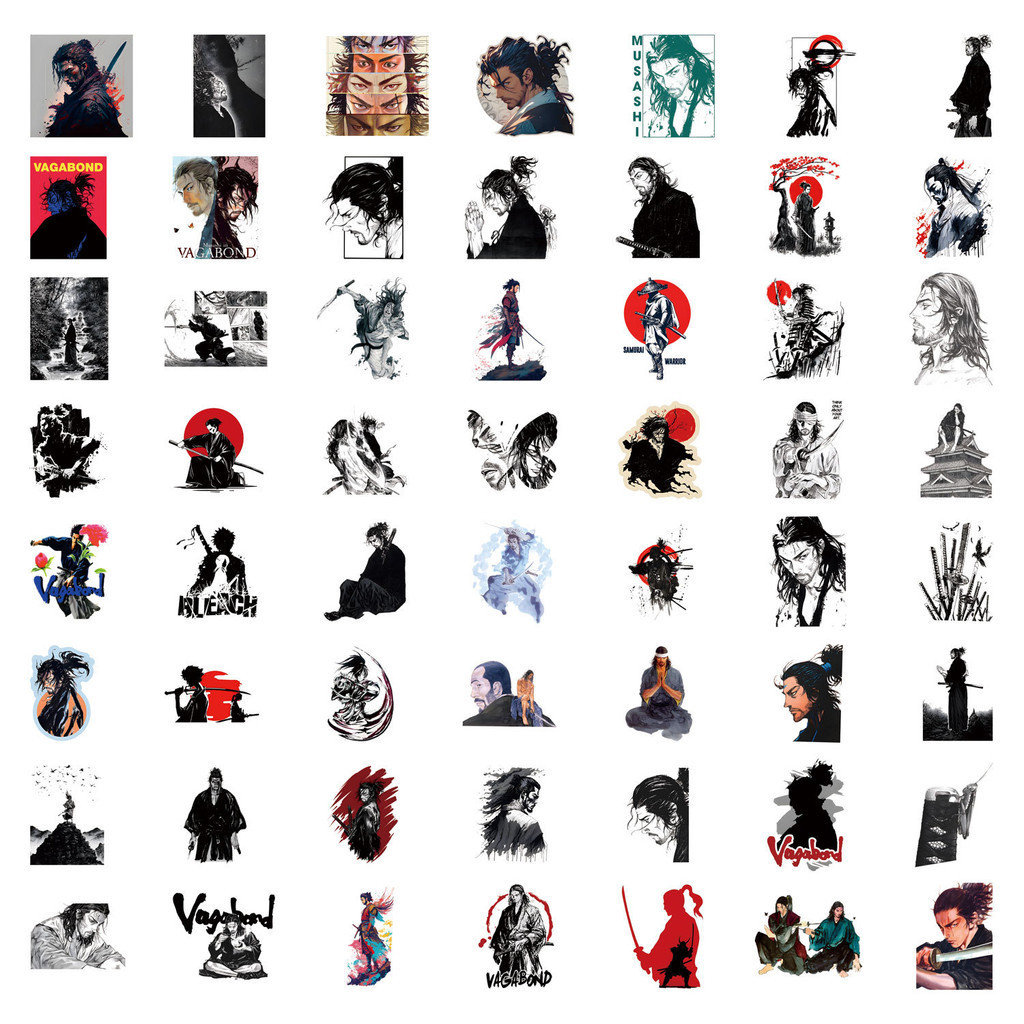 55 ชิ้น Vagabond ญี่ปุ่นมังงะอะนิเมะสติ๊กเกอร์ PVC กันน้ํา - รูปที่ 2