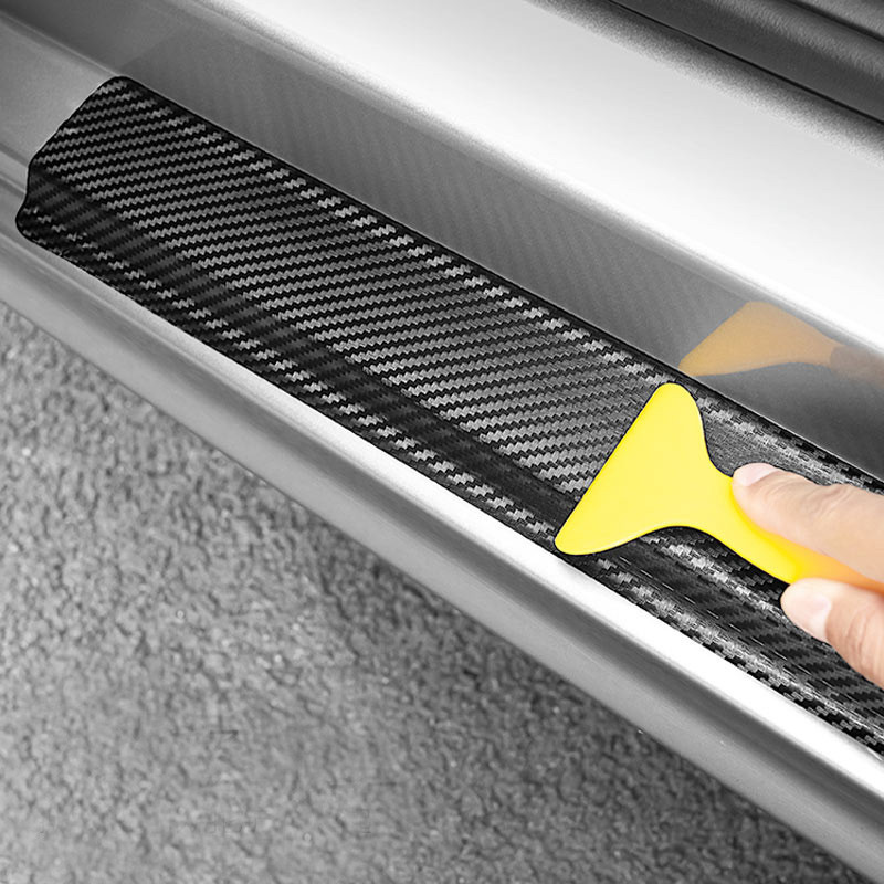 รถประตู Sill Protector สติกเกอร ์ แผ ่ นด ้ านหลัง Trunk กันชนเกณฑ ์ สติกเกอร ์ ประตู Step สติกเกอร ์ คาร ์ บอนไฟเบอร ์ รถเกณฑ ์ สติกเกอร ์ Scratch สติกเกอร ์ อุปกรณ ์ เสริมในรถยนต ์
