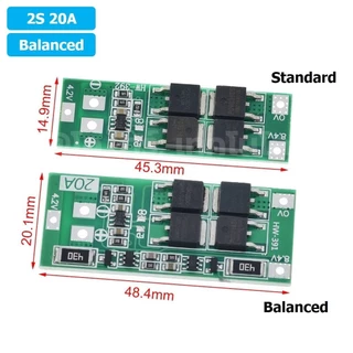 CM622 2S 20A Balanced โมดูลชาร์จแบตเตอรี่ BMS 2-Series 20A 18650 Lithium Battery Protection Module แบตลิเธียม