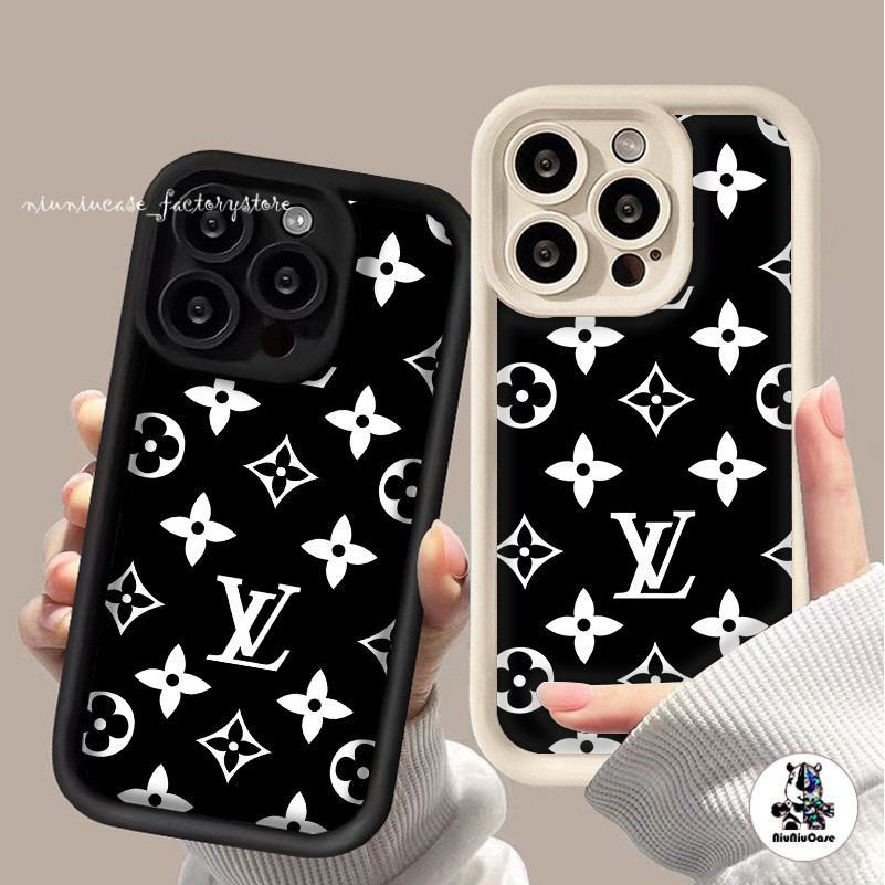 เคสไอโฟน11 13 14 เคสโทรศัพท์ For iPhone 11 12 13 14 15 Pro Max XR X XS Max 6 7 8 14 Plus SE เคส LV Pattern Soft TPU Case