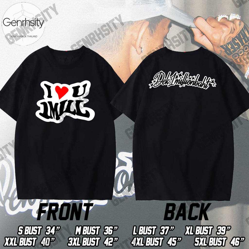 COD 💖 เสื้อ 1mill Graphic New Album เสื้อผู้ชาย วัสดุผ้าฝ้ายแท้ แฟชั่น Casual Streetwear Y2k Hiptrac