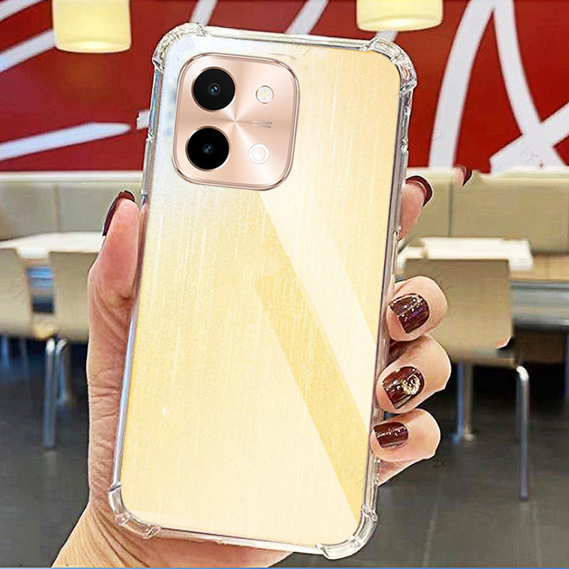 เคส ใส สำหรับ Vivo Y28 4G Y03 Y18 V30E V29 V30 Y27 Y27S Y100 Y02 Y02S Y02T Y28s Y16 กันกระแทก 5G แบบนิ่ม For วีโว่ 018