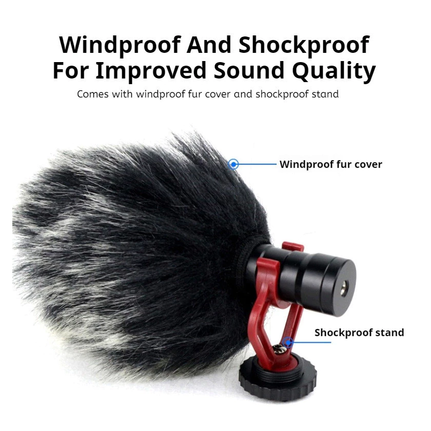 ไมโครโฟนกล้อง DSLR professional Shotgun Condenser Microphone สําหรับกล้องสมาร์ทโฟน PC Tablet thumbnail 8