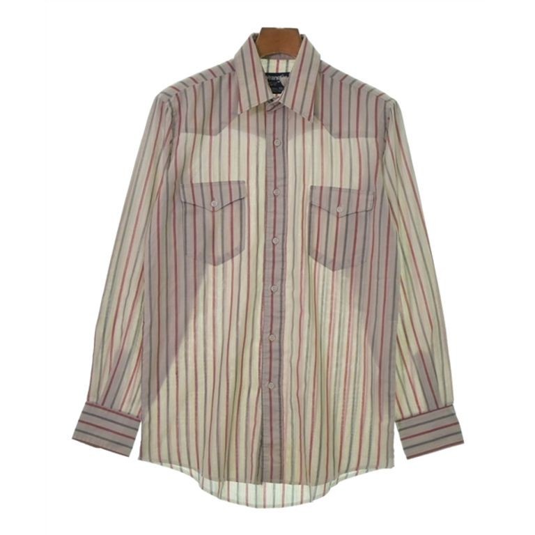 LE Wrangler A R Shirt gray stripe Light red Direct from Japan Secondhand