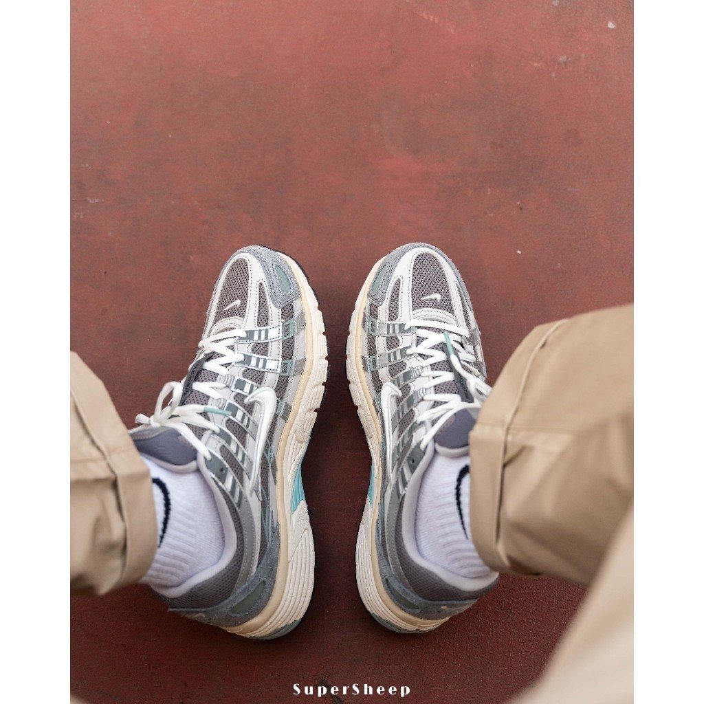 NK P-6000 Retro Jogging Shoes Men Style Silver Grey FN7509-029