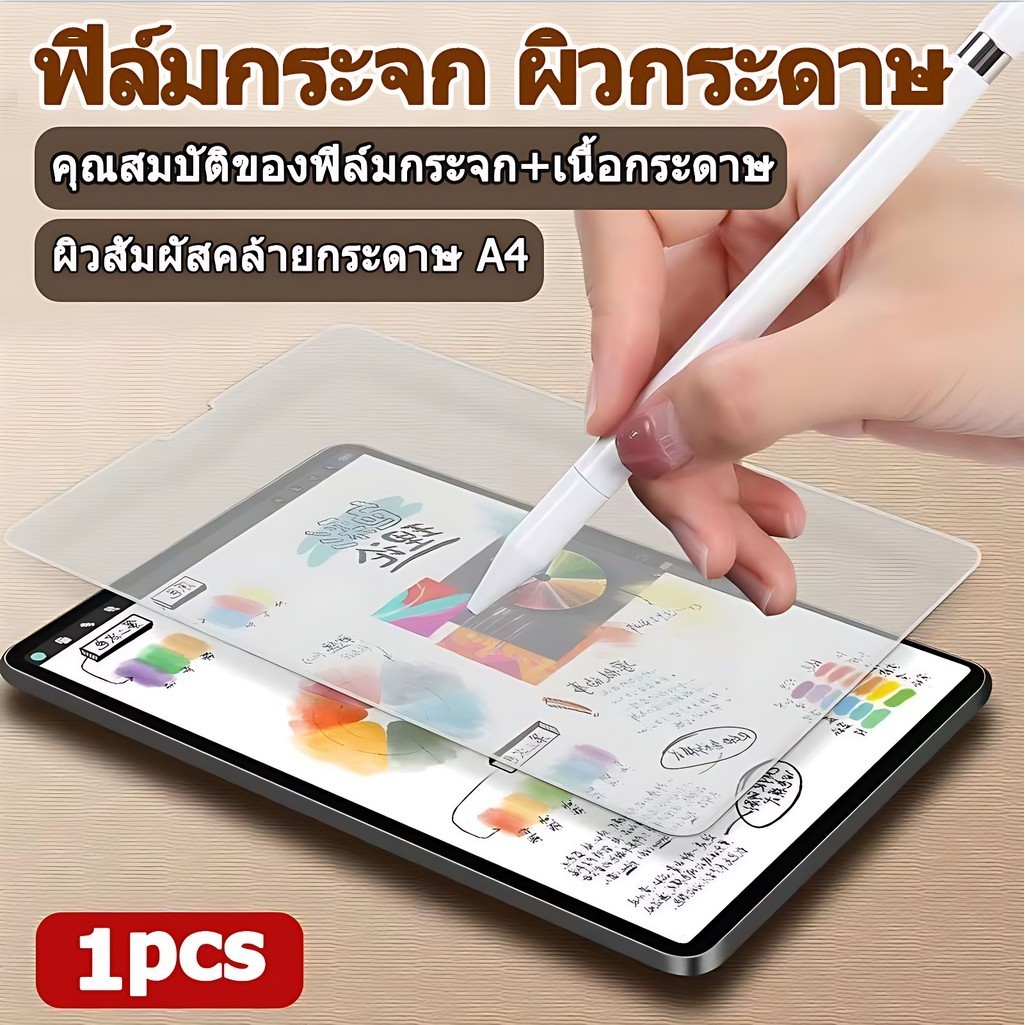 ฟิล์มกระจก เนื้อกระดาษ Focus Paperlike วาดเขียน Air6 Air4Air5 Pro11 gen10 gen7/8/9 gen5/6 mini4/5/6 Pro12.9 ฟิล์มไอแพด