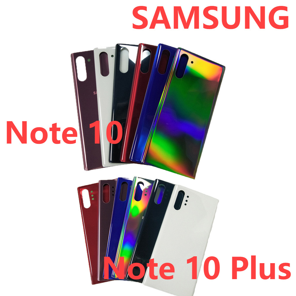 สำหรับ Samsung Galaxy Note 10 NOTE10+ Plus ฝาหลังแบตเตอรี่ด้านหลังกระจกกรณี