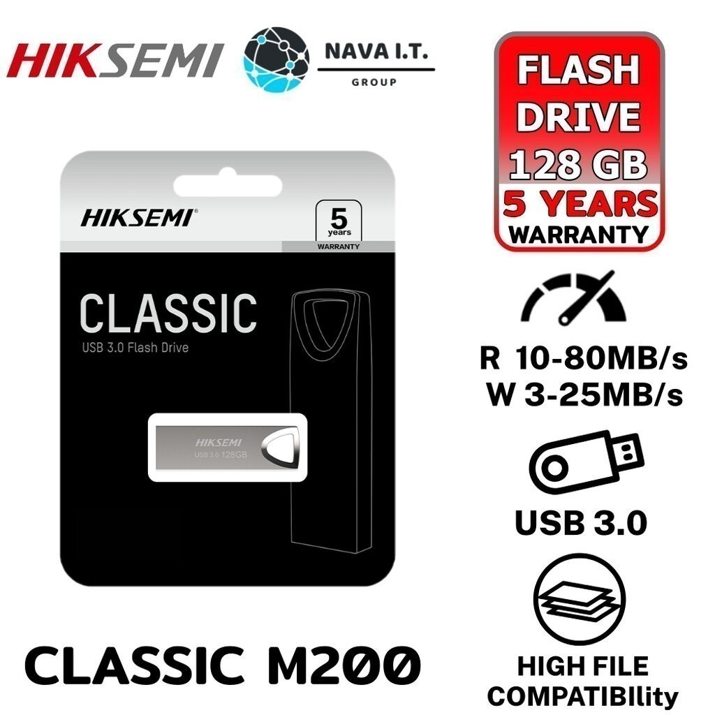 HIKSEMI CLASSIC M200 USB3.0 128GB FLASH DRIVE (แฟลชไดร์ฟ) ประกัน 5 ปี