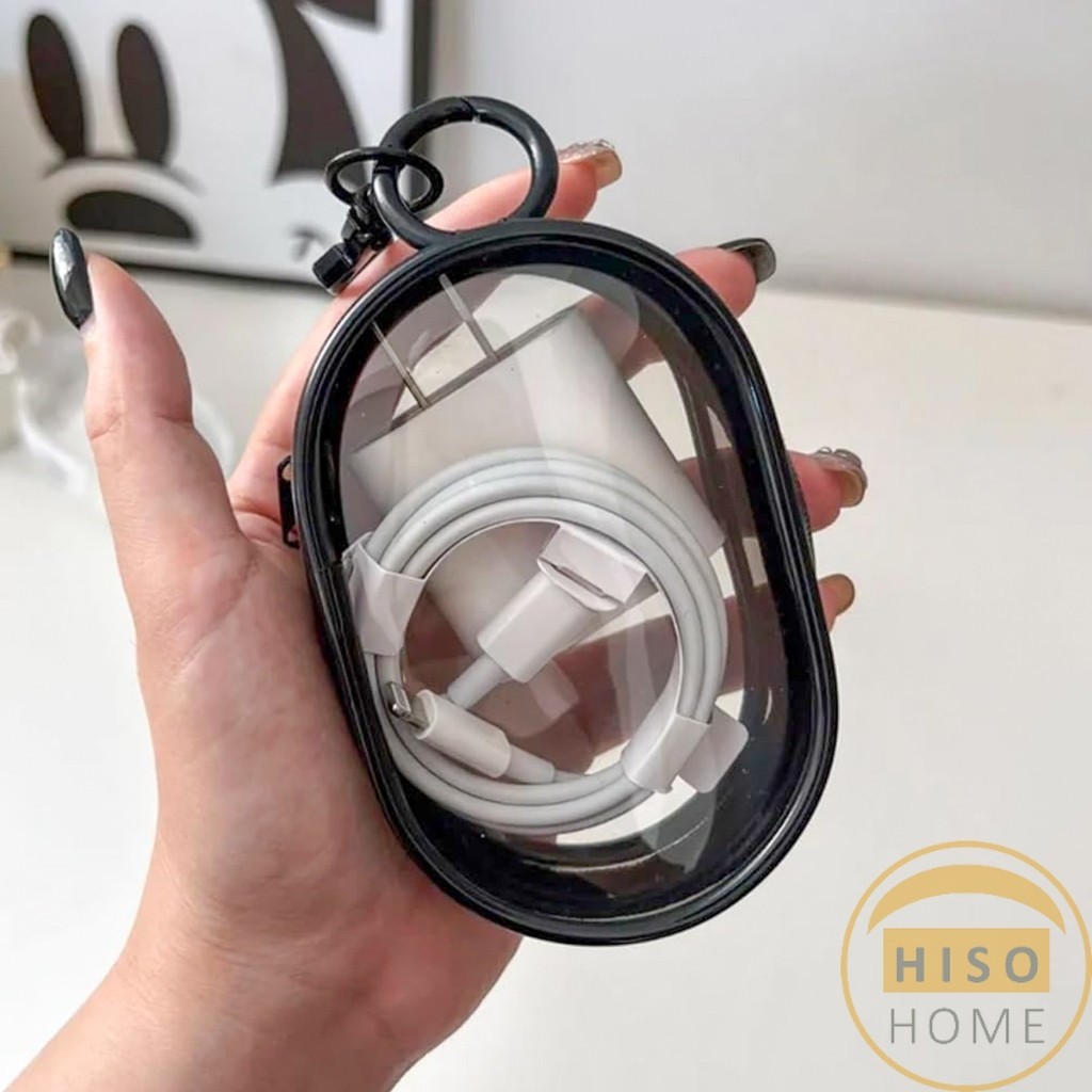 Hiso กระเป๋าจัดเก็บหูฟัง เก็บสายชาร์ พกพาง่าย ขนาดเล็ก มีซิป ป้องกันฝุ่น Storage bag - รูปที่ 3