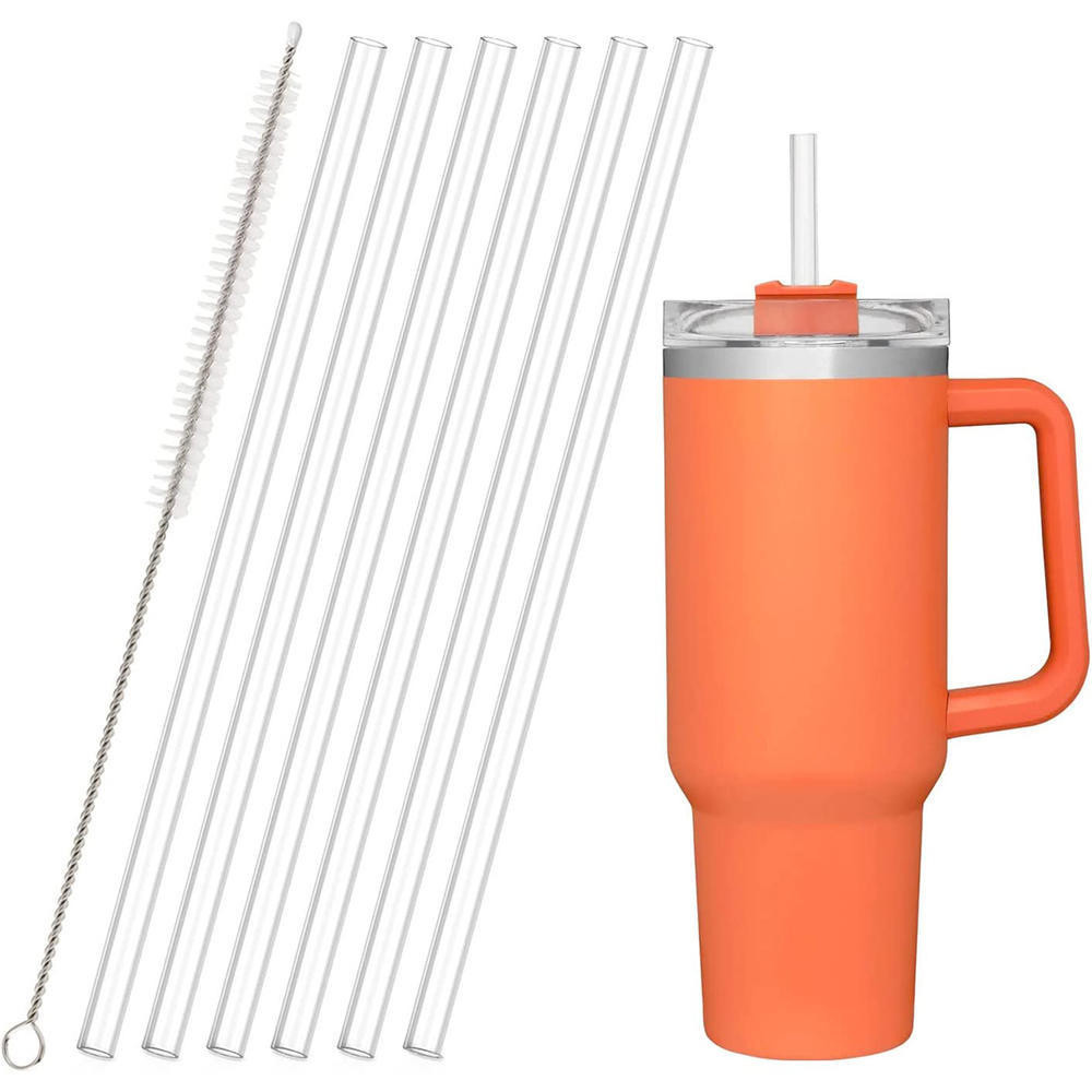 6pcs เปลี่ยนหลอดสําหรับ Stanley ถ้วยผจญภัย Quencher Travel Tumbler แปรงทําความสะอาดหลอดนํากลับมาใช้ใหม่ได้,BPA ฟรี