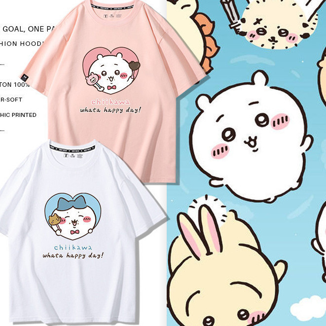 😸😸 Chiikawa chiikawa chiikawa Usachi chiikawa chiikawa Pure Cotton Loose Short-Sleeved T-Shirt Summe