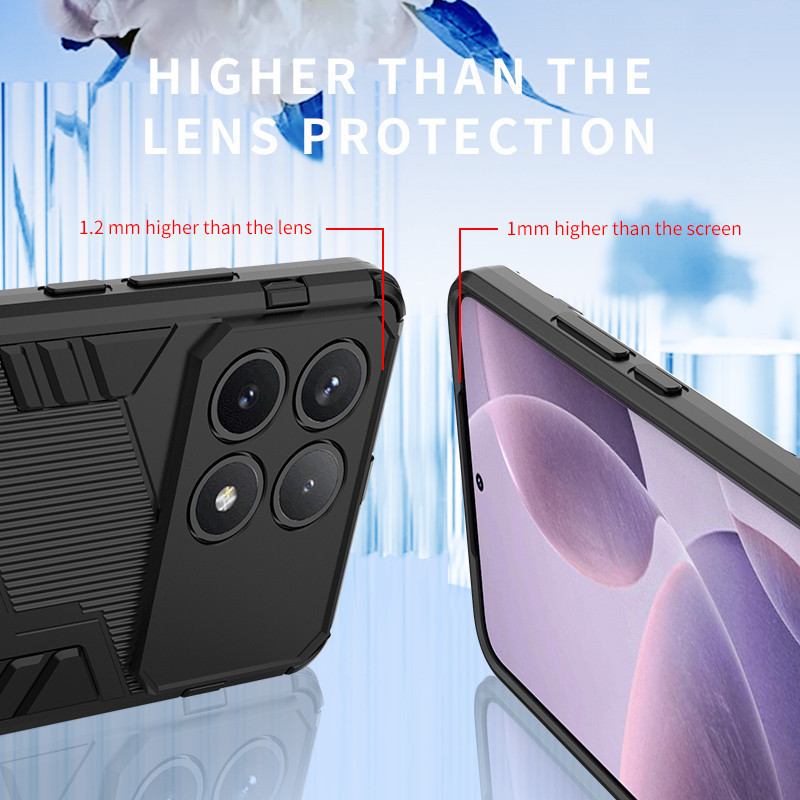 Lenuo พร้อมขาตั้งเคสโทรศัพท์สําหรับ Xiaomi Poco X7 F6 F5 X6 X5 Pro 5G M6 Pro 4G Case ปลอกแม่เหล็กกันกระแทกฝาครอบ Griptok ป้องกัน (ยืนขึ้นแนวตั้งหรือแนวนอน) - รูปที่ 5