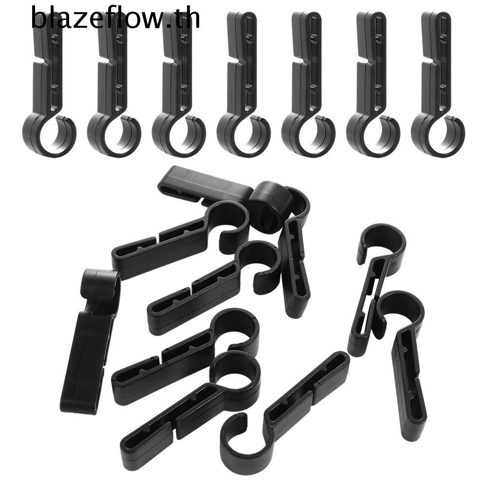 Blazeflow หมวกกันน็อคคลิปอเนกประสงค์ 10 ชิ้นหัวเข็มขัดคงที่อุปกรณ์เสริมไฟหน้าพลาสติก Anti Slip Safety Cap Hook