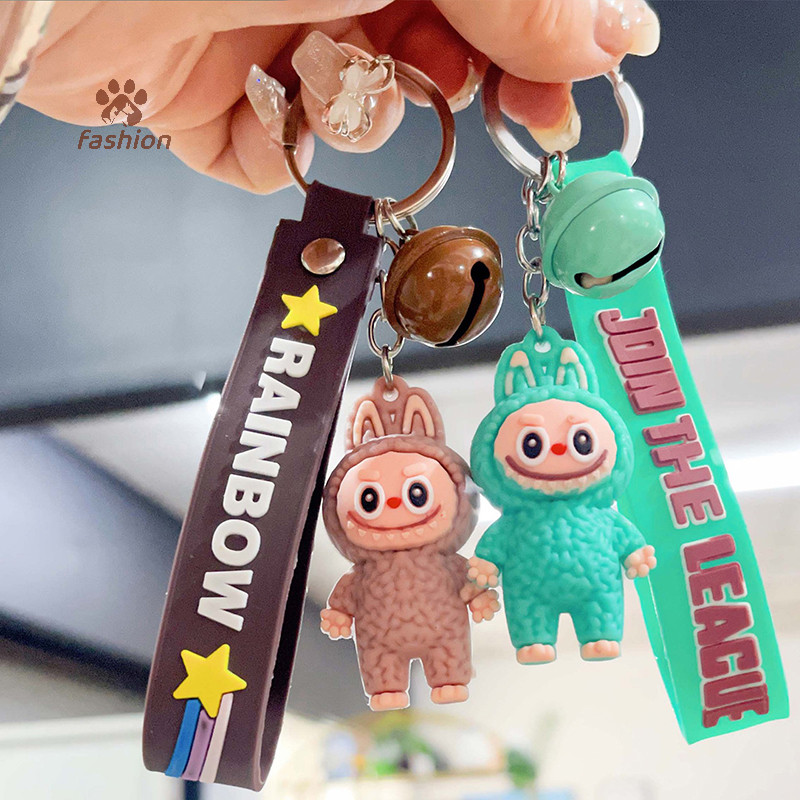 [แฟชั่น] น่ารัก Labubu พวงกุญแจใหม่อะนิเมะตุ๊กตากระเป๋า Decoraction อุปกรณ์เสริมพวงกุญแจสําหรับกุญแจรถ {TH}