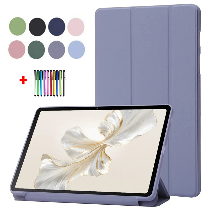 กรณีแท็บเล็ตสําหรับ Honor Pad 9 กรณี 12.1 นิ้ว TPU นุ่มกลับ PU หนังสําหรับ Honor Pad 9 12.1 นิ้ว 2023 X9 11.5 + ของขวัญ