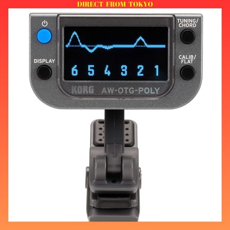 KORG AW-OTG-POLY Polyphonic Clip-on Tuner for Guitar with Organic EL Display