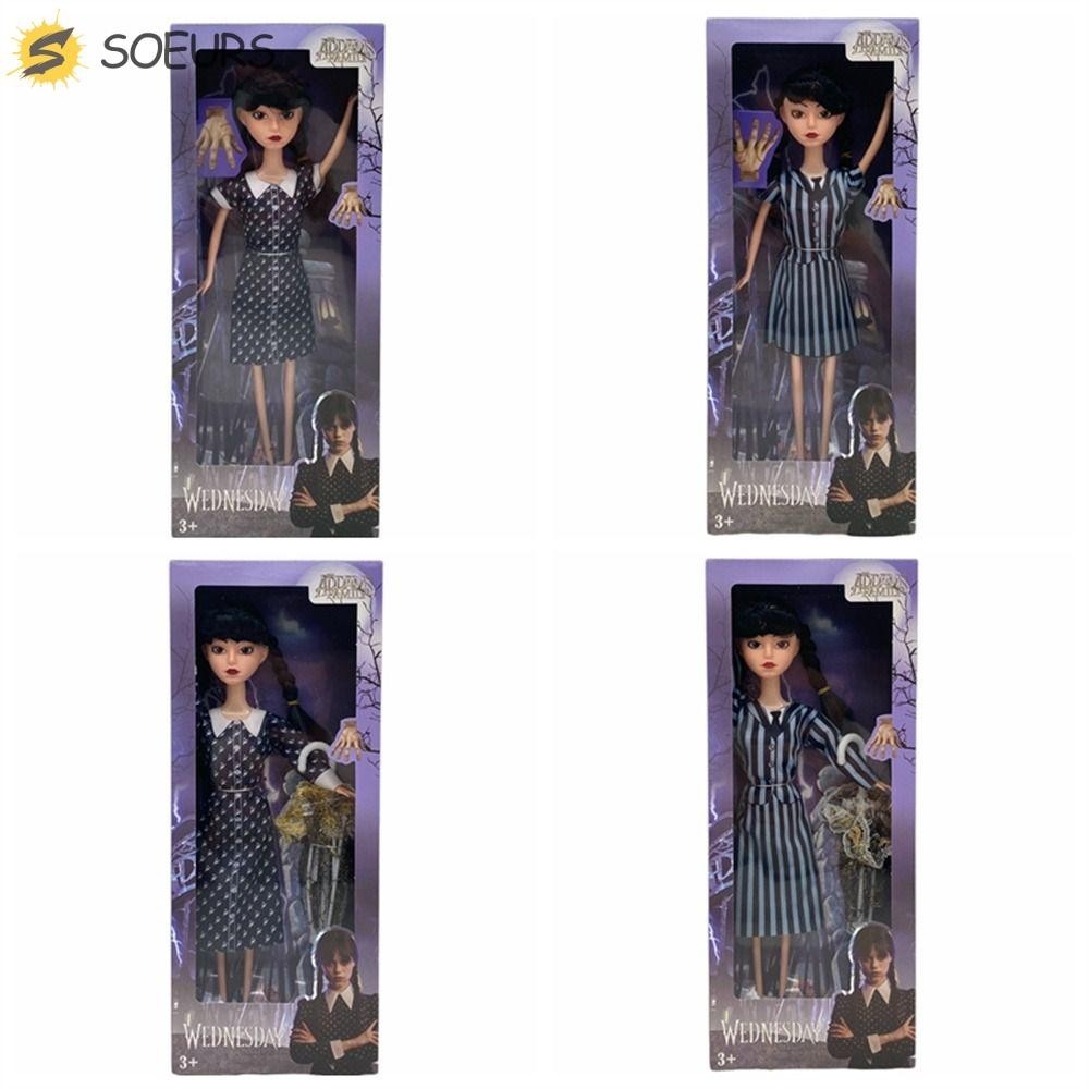 Soeurs Wednesday Addams Toy, Soothing Toys ของเล่นน่ารัก Addams Family Doll, ของเล่นน่ารัก Dress Up 