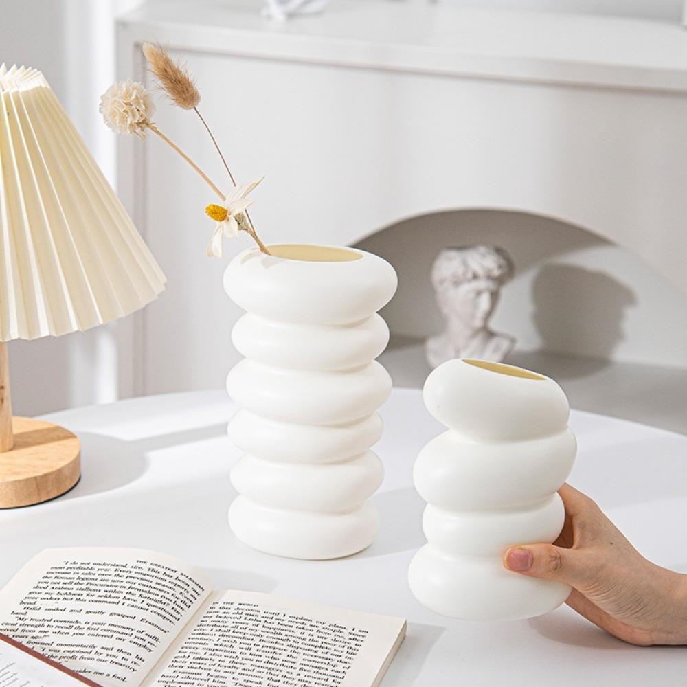 ชางไน แจกันดอกไม้,พลาสติกเลียนแบบเซรามิกกระถางดอกไม้,ครัวเรือนเกลียวออกแบบสไตล์นอร์ดิกการจัดดอกไม้ที่ทันสมัยตกแต่งบ้าน - รูปที่ 6