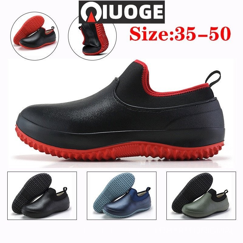 คุณภาพสูง 100%]รองเท้าเชฟ Eva ขนาดใหญ่ทนน้ํามันสําหรับงานหนักเหมาะสําหรับชายหาดโรงอาหารโรงแรมผู้ชายแ