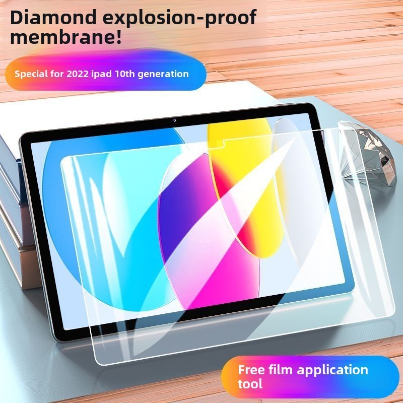 ฟิล์มกันรอยหน้าจอแท็บเล็ตสําหรับipad gen9 10.2 gen7 air4 5 10.9 air1 2 3 gen5 6 2018pro 2022pro11 generation10th 2024air6 11 นิ้วGen8 ฟิล์มนิรภัยป้องกันการระเบิดความละเอียดสูง