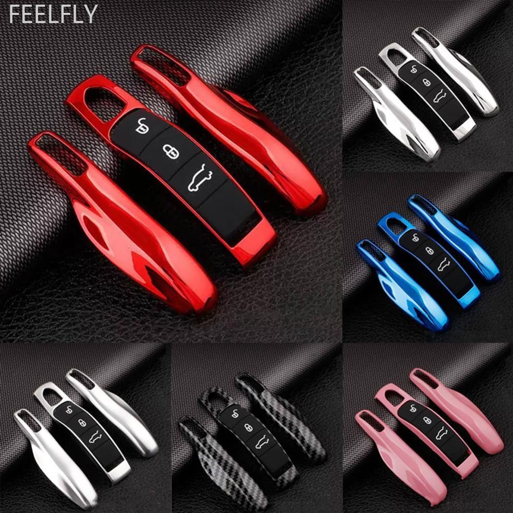 Feelfly 4 ชิ้น/เซ็ตรถสมาร์ท Remote Key Case Fob ชุดสําหรับ Porsche Cayman Cayenne 911 970 981 991 Pa